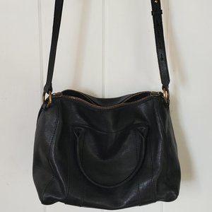 Madewell Black Leather Bag - Handles and Cross-body